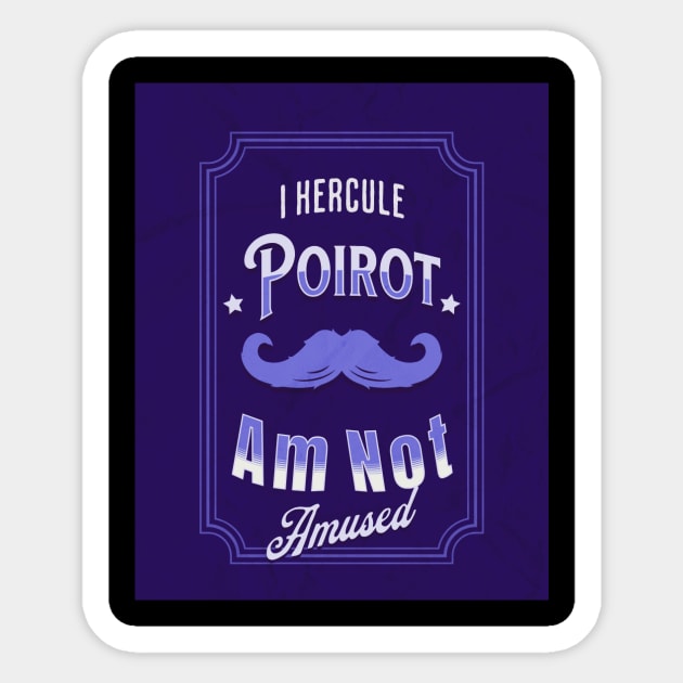 Poirot Is Not Amused - Blue Palette Sticker by ChamberOfFeathers